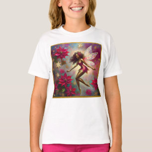 T-shirt Collection Fée de Noël - Cheveux Naturels Marrons