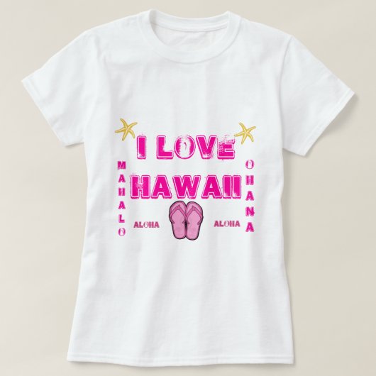 T-shirt Collection Hawaii Aloha Dames (Design devant)