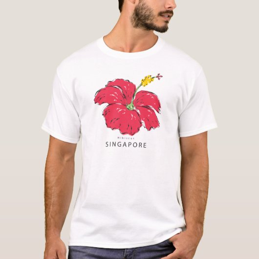 T-SHIRT COLLECTION HIBISCUS DE SINGAPOUR (Devant)