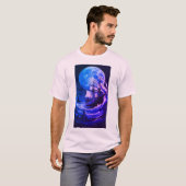 T-shirt Collection mystique des mers lunes : Sirène et nav (Devant entier)