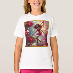 T-shirt Collection Noël Fée Teinte Prune Cheveux Naturels