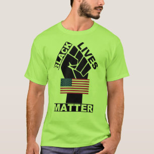 T-shirt Collection officielle Black Lives Matt USA Flag 2