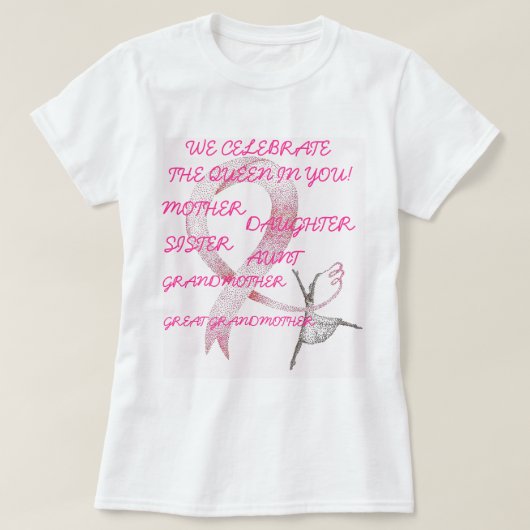 T-shirt COLLECTION PRINCESSE ROSE Dames (Design devant)