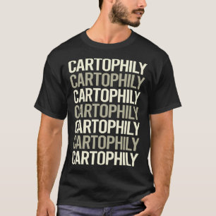 T-shirt Collectionneur de Cartophilie Texte Blanc