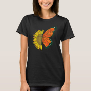 T-shirt Collectionneur de papillons Tournesol jaune monarq