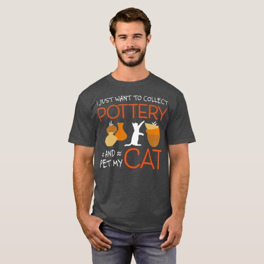 T-shirt Collectionneurs Et Amoureux de les chats De Cérami (Devant entier)