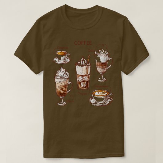 T-shirt Collections de café (Design devant)