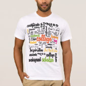 T-shirt College Education Word Cloud patterns (Devant)