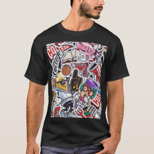 T-shirt College Fun, Colorée Motif Vintage