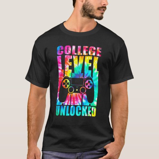 T-shirt College Level Unlocked Tie Dye Back To School Kids (Devant)