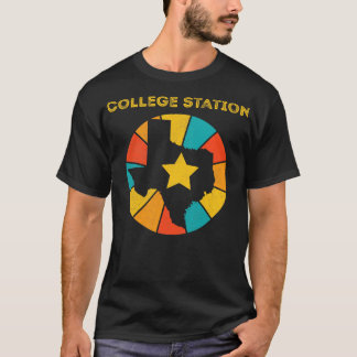 T-shirt College Station Texas Vintage Souvenir désorganisé