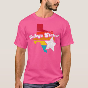T-shirt College Station Texas Vintage Souvenir désorganisé