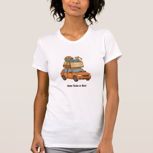 T-shirt College sur mesure drôle de jour de déménagement (Devant)
