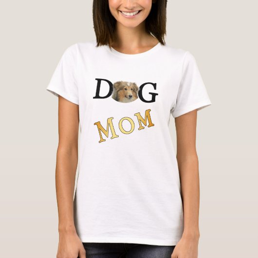 T-shirt Collie Chien Maman 1 Lumière Côté (Devant)