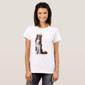 T-SHIRT COLLIE COLORÉE ET OISEAU BLEU (Devant entier)