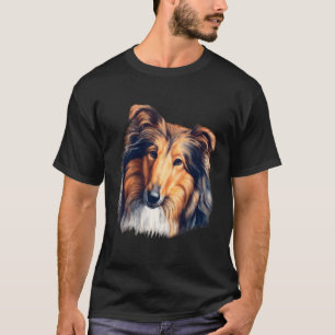 T-shirt Collie Dog Art Design d'image Collie Propriétaire