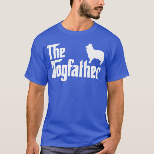 T-shirt Collie Dogfather Chien Papa fille