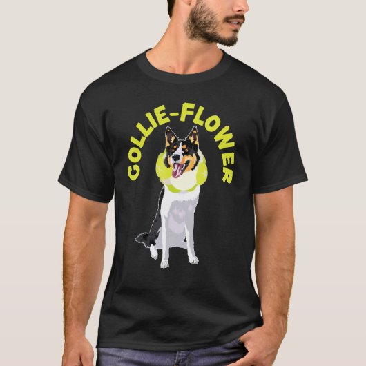 T-shirt Collie Flower Chien Chien Chien Chien Chien Chien (Devant)