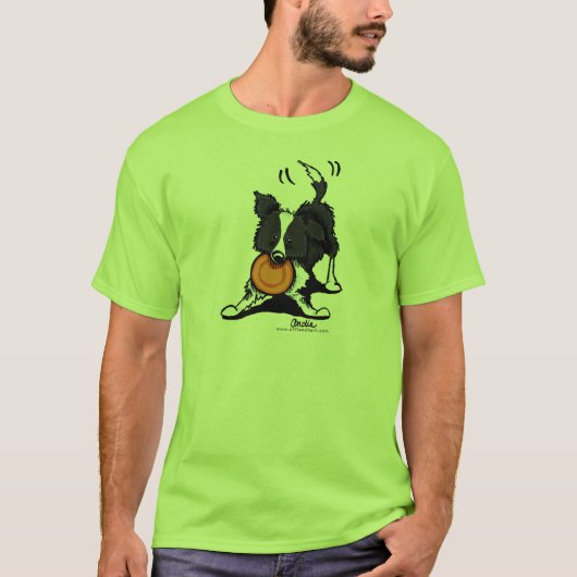T-shirt Collie frontalier en jeu (Devant)