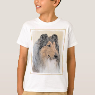 T-shirt Collie (Rough) Peinture - Cute Original Chien Art