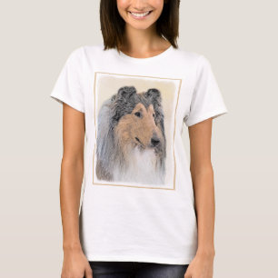 T-shirt Collie (Rough) Peinture - Cute Original Chien Art