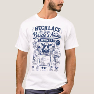 T-shirt Collier avec le nom de la propriétaire de la marié
