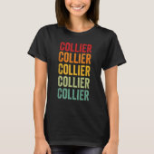 T-shirt Collier County Florida Rainbow Text Design (Devant)