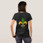 T-shirt Collier de perles Mardi Gras et Fleur de Lis (Dos entier)