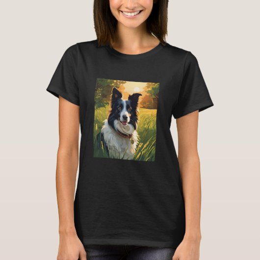 T-shirt collier frontalier chien (Devant)