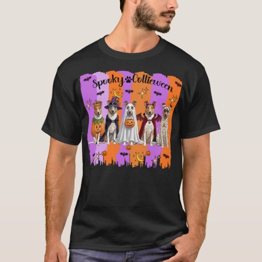 T-shirt Collies Halloween (Devant)