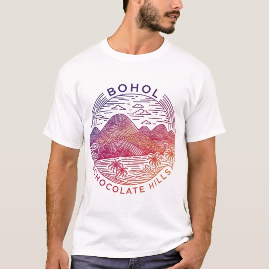 T-shirt collines de chocolat de Bohol (Devant)