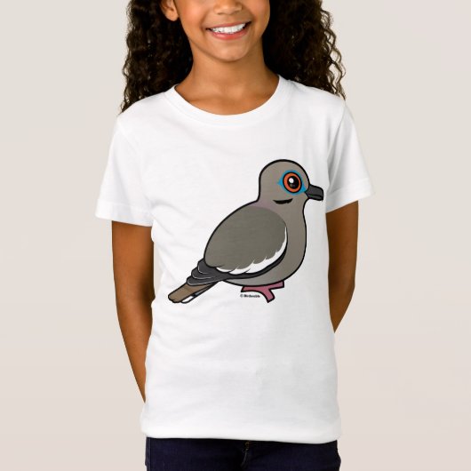 T-Shirt colombe Blanc-à ailes (Devant)