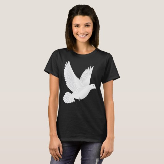 T-shirt Colombe blanche (Devant entier)