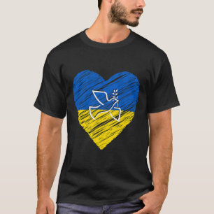 T-shirt Colombe de la paix en Ukraine Amour Arrêter la gue