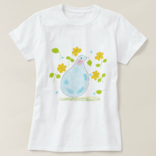 T-shirt Colombe de la paix fleurs jaunes T-ShirGemma Orte