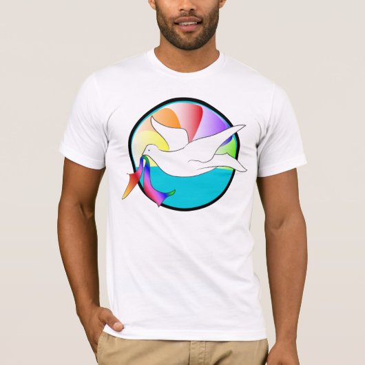 T-shirt Colombe de l'amour (LGBTIQ) (Devant)