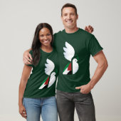 T-shirt colombe de paix avec le drapeau palestinien (Unisexe)