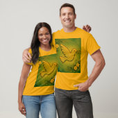 T-shirt Colombe paisible en fleurs. (Unisexe)