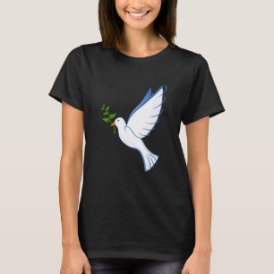 T-shirt Colombe Paix Volant Symbole Branche d'Olivier Aile
