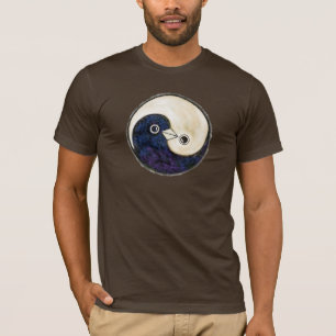 T-shirt Colombes de paix et d'harmonie de Yin Yang de