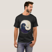 Colombes de paix noires de conception de Yin Yang