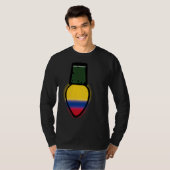 T-shirt Colombia Flag Christmas Light Colombian Pride (Devant entier)