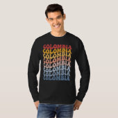 T-shirt Colombia Groovy Retro Colombian (Devant entier)