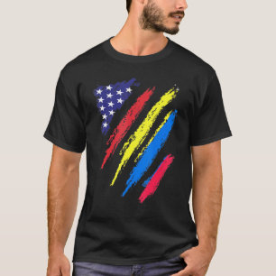 T-shirt Colombie American Grosse Drapeau USA Patriot Herit