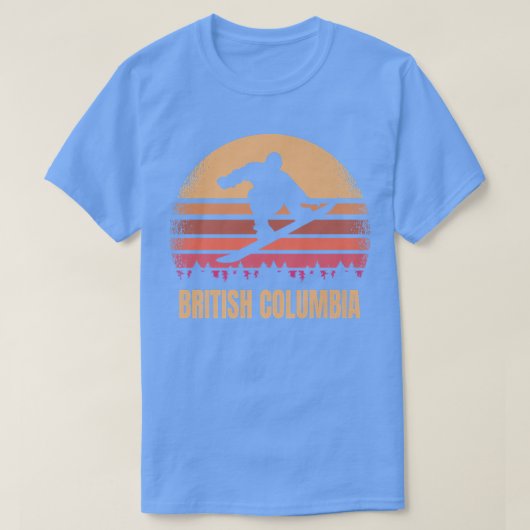 T-shirt Colombie-Britannique Canada Snowboard Outdoor Vint (Design devant)