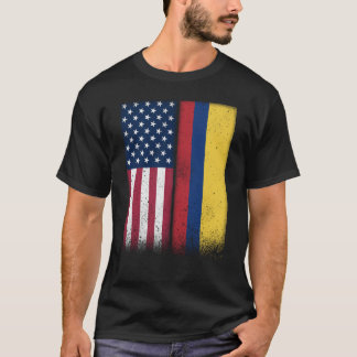 T-shirt Colombie Colombie Amérique drapeaux Fiers USA Colo