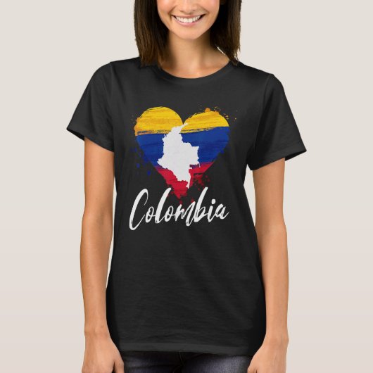 T-shirt Colombie Nationale Drapeau Nationale Colombienne H (Devant)