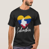T-shirt Colombie Nationale Drapeau Nationale Colombienne H (Devant)