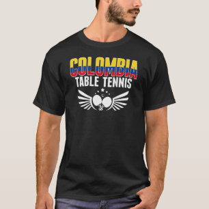 T-shirt Colombie Ping Pong Colombien Table Tennis Soutien