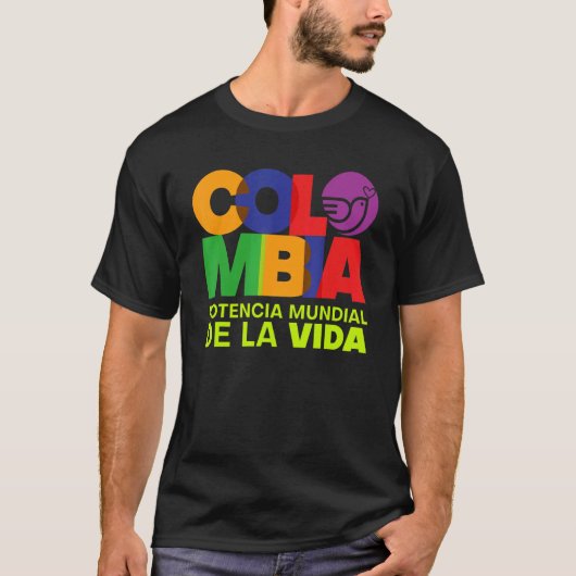T-shirt Colombie Potencia Mundial De La Vida (Devant)